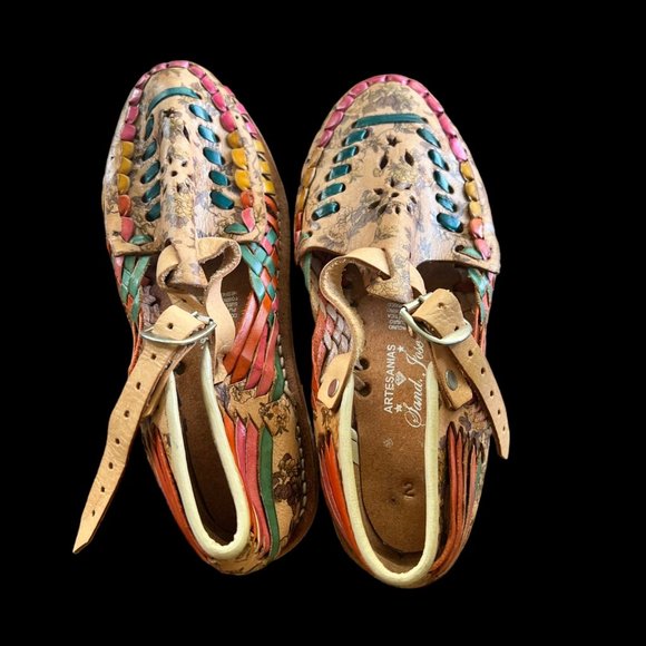 Artesanias Sand Jose Floral Boho Sandals Youth 2 - Picture 6 of 9